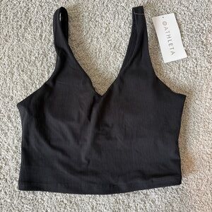 NWT Athleta Transcend V-neck Rib Crop Bra